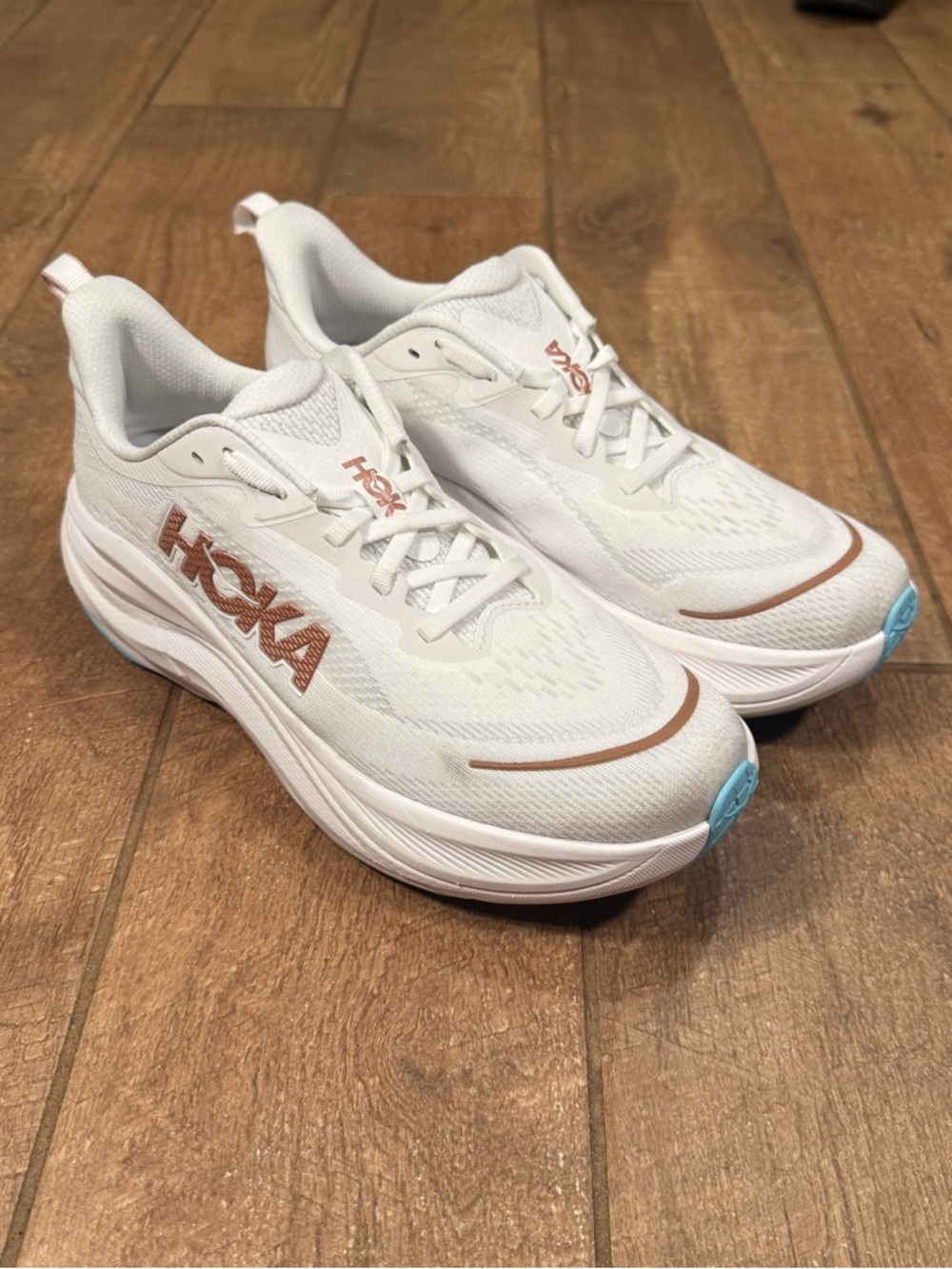 HOKA Skyflow Running Shoes Women's Size US 10 B Frost/Rose Gold (Make an Offer!)
